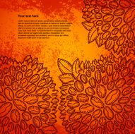 Coffee beans at bright backdrop (place for your text)