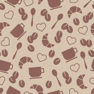 Coffee seamless background