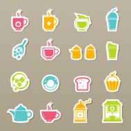 Coffee and tea Icons vector