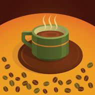 Coffee cup design elements N6