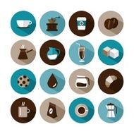 set of vector coffee icons