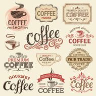 Hand Drawn Vintage Coffee Labels