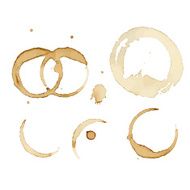 Coffee stains vector set