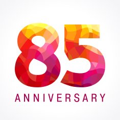 anniversary 85 red colored logo