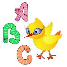 Chick and alphabet