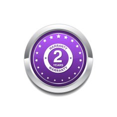 2 Years Warranty Purple Vector Icon Button