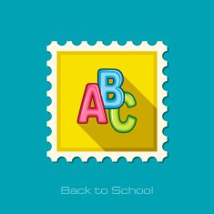 ABC blocks flat stamp