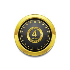 4 Years Warranty Golden Vector Icon Button