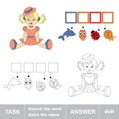 Search the word doll Find hidden