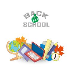 Back to school design Vector illustration - items for