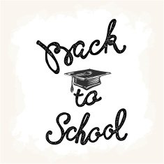 Welcome back to school hand lettering sketch background