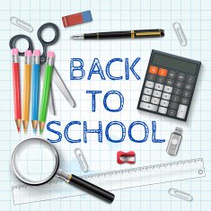 Vector pen calculator and other school supplies N2