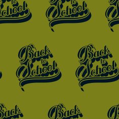 seamless pattern with Back To School retro labels N2
