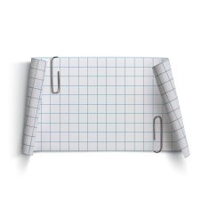 Curved paper banner with two clips