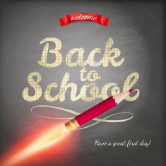 Rocket ship launch with pencil EPS 10 N4