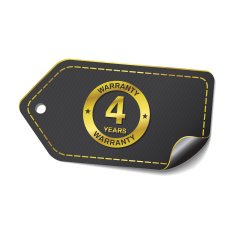 4 Years Warranty golden Vector Icon Design N2