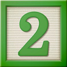 3d green number block 2