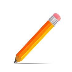 Graphite pencil with shadow