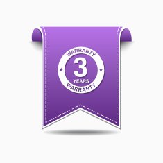 3 Years Warranty Violet Vector Icon Design N2