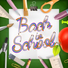 School season invitation template EPS 10 N3