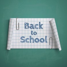 Back to School curved paper banner