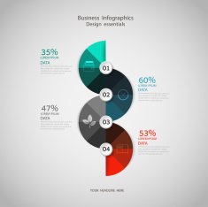 Business concept infographic step to successful vector illustration N3
