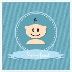 Greeting card for baby girl arrival N2