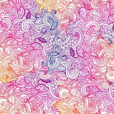 Multicolor Pattern Doodles- Decorative Sketchy Notebook Design- Hand-Drawn Vector N4