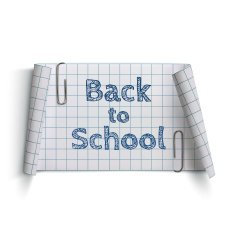 Back to School curved paper banner N2