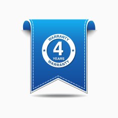 4 Years Warranty Blue Vector Icon Design N3