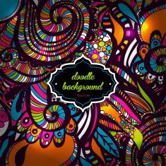 Multicolor Pattern Doodles- Decorative Sketchy Notebook Design- Hand-Drawn Vector N17