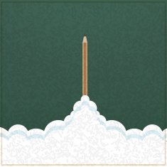 Creativity learning aircraft ship launch made with pencils N2