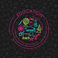 Education and science concept on seamless background N2