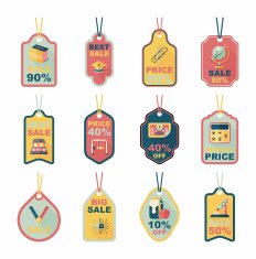 school tag flat banner background set eps10 N87