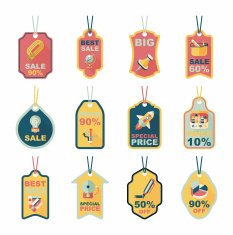 school tag flat banner background set eps10 N92