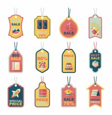school tag flat banner background set eps10 N93