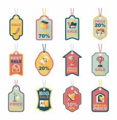 school tag flat banner background set eps10 N94