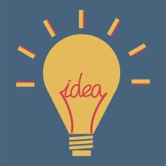 Llight-bulb vector flat icon