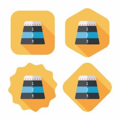 vaulting horse flat icon with long shadow eps10 N2
