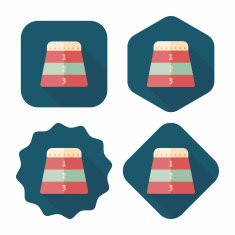 vaulting horse flat icon with long shadow eps10 N4