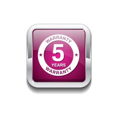 5 Years Warranty Pink Vector Icon Button N2