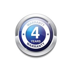 4 Years Warranty Blue Vector Icon Button N4