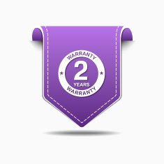 2 Years Warranty Purple Vector Icon Design