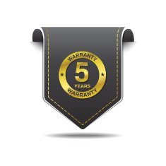 5 Years Warranty golden Vector Icon Design N4