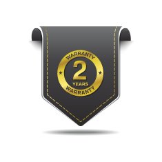 2 Years Warranty golden Vector Icon Design N4