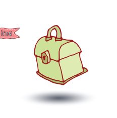 lunchbox isolated Back to school icons vector illustration