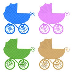 Isolated baby carriage N2