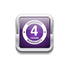 4 Years Warranty Purple Vector Icon Button N4