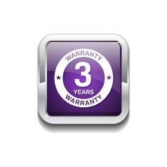 3 Years Warranty Purple Vector Icon Button N4