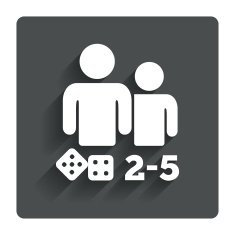 Board games sign icon 2-5 players symbol N3